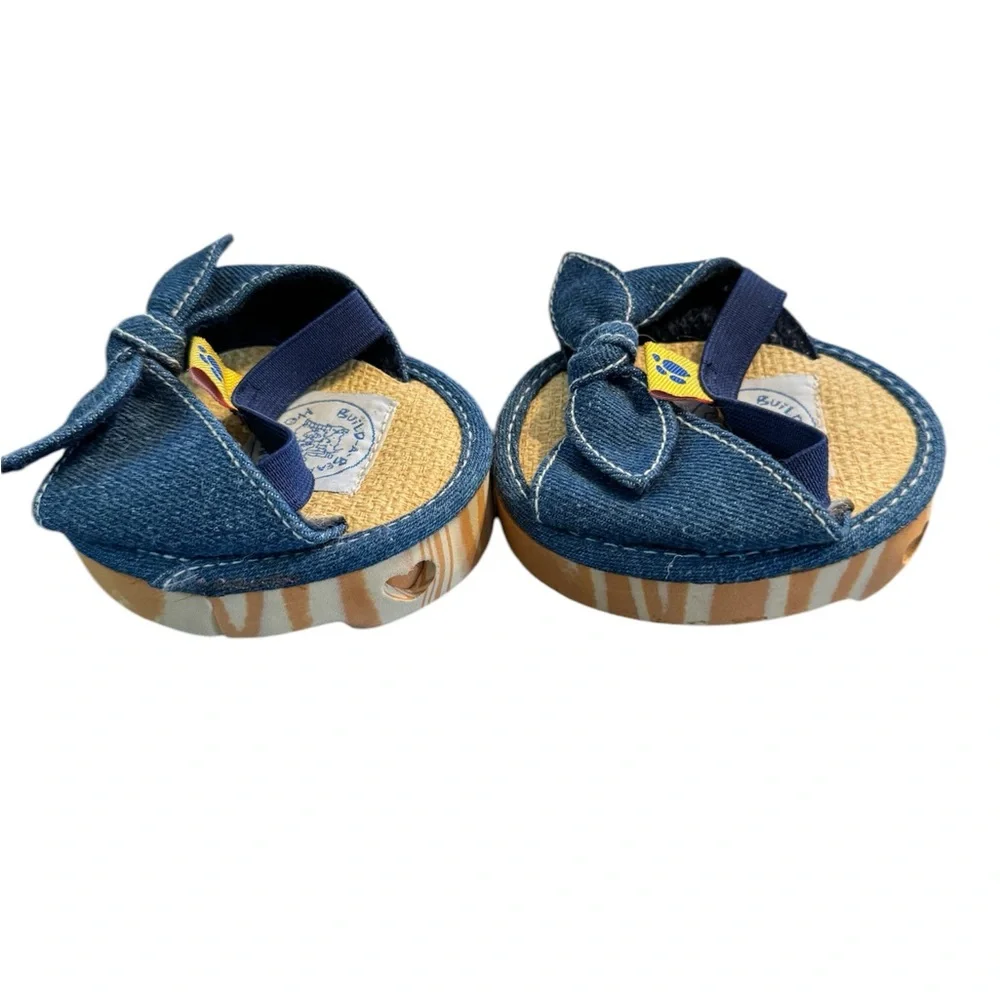 Build-a-Bear Tropical Jean & Rattan Sandals-One Pair